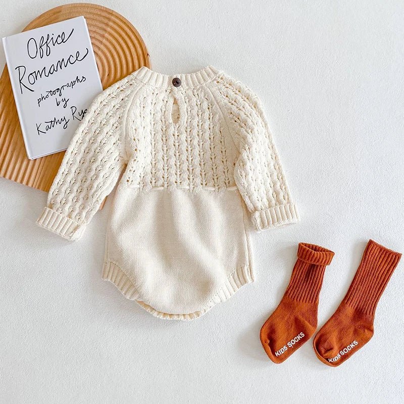 Knitted Cream Romper